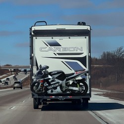 RV's motorcycle carrier