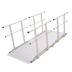Folding access ramp with...